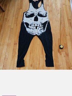 Iron Fist Black And  White Skull Romper